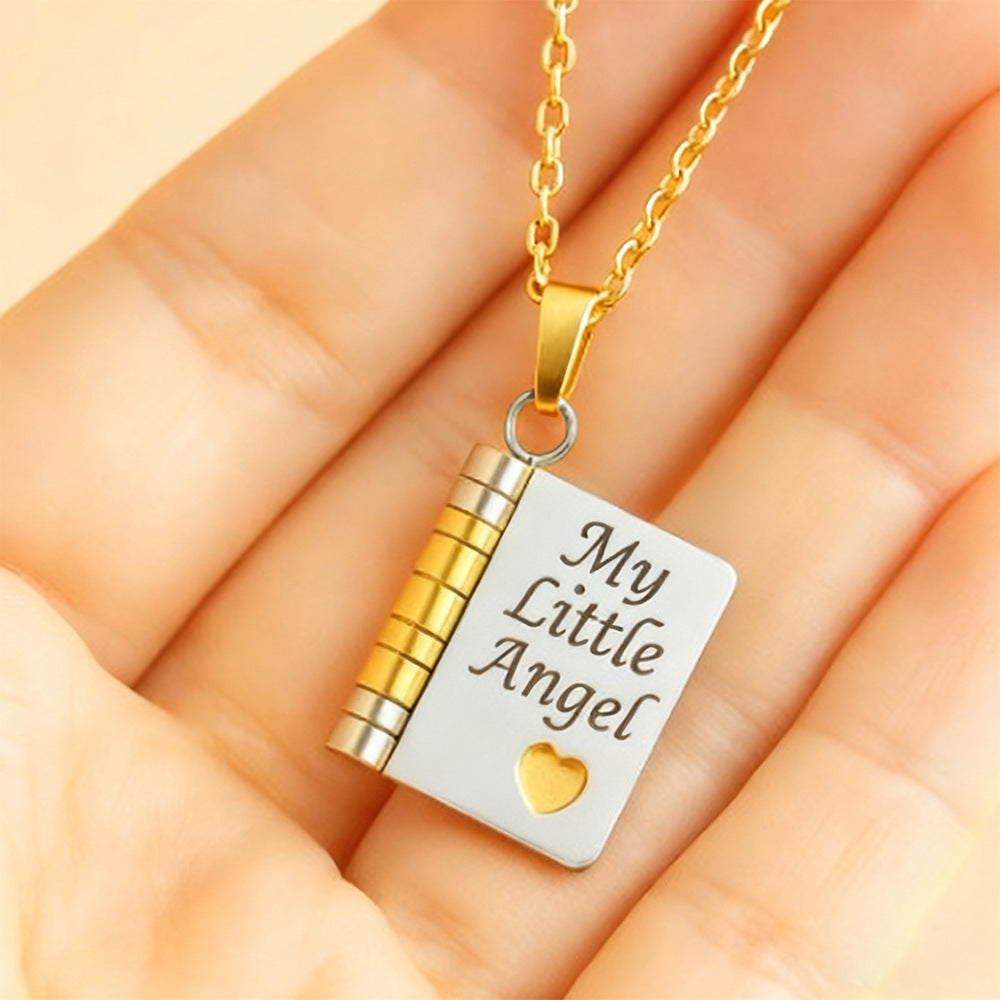 Engravable Heart Necklace — Personalized Titanium Steel Gift