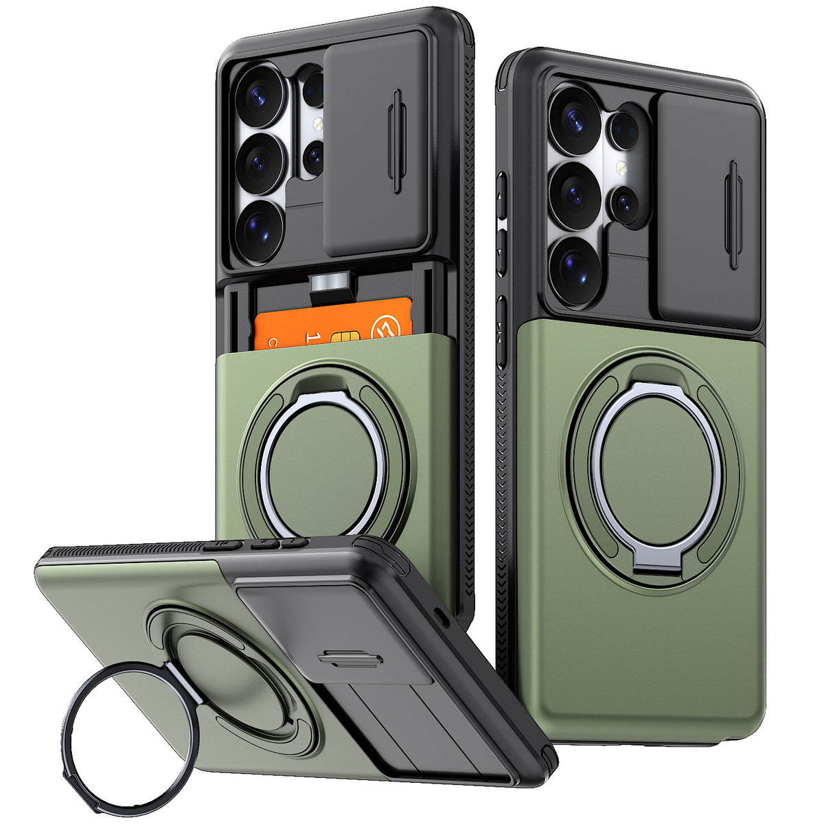2-in-1 Shockproof Wallet Case for Samsung Galaxy