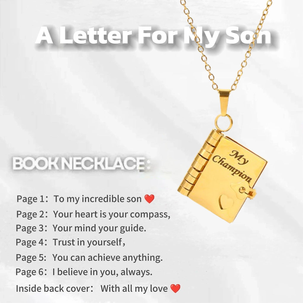 Engravable Heart Necklace — Personalized Titanium Steel Gift