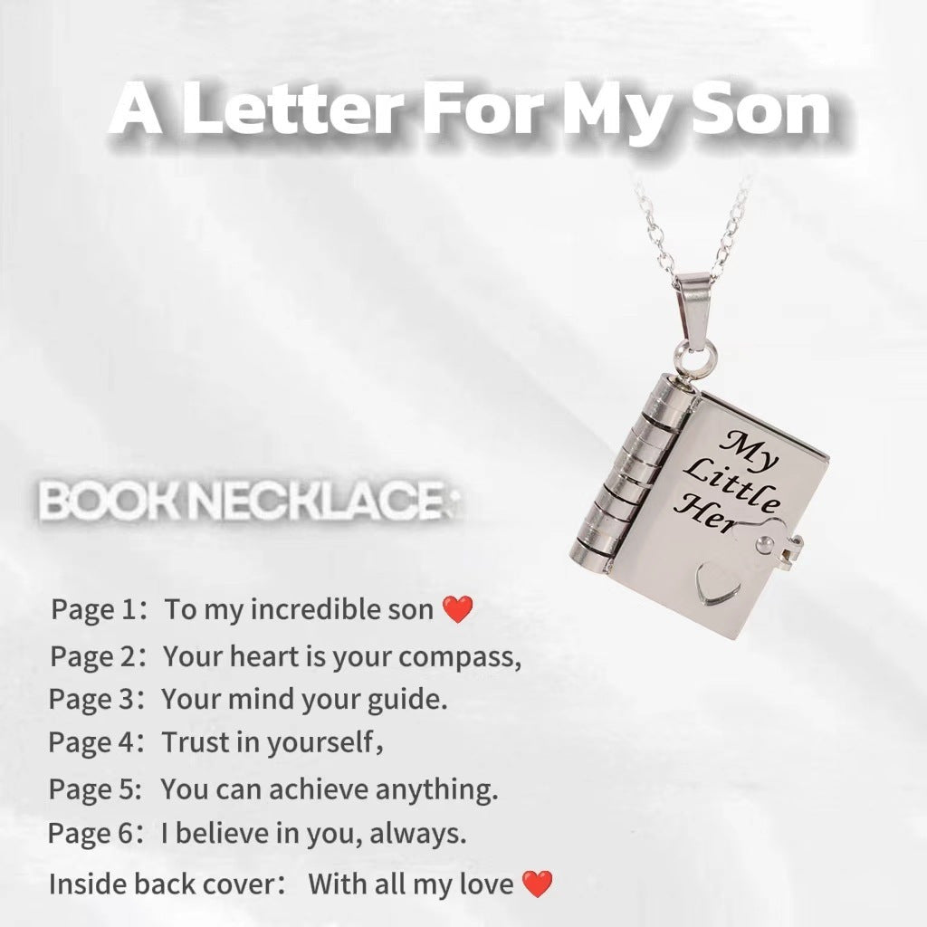 Engravable Heart Necklace — Personalized Titanium Steel Gift
