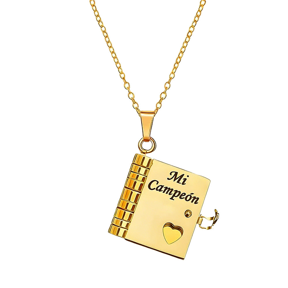 Engravable Heart Necklace — Personalized Titanium Steel Gift