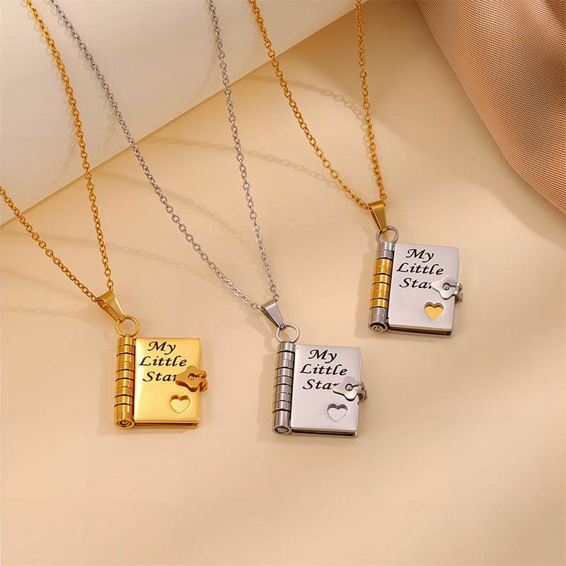 Engravable Heart Necklace — Personalized Titanium Steel Gift