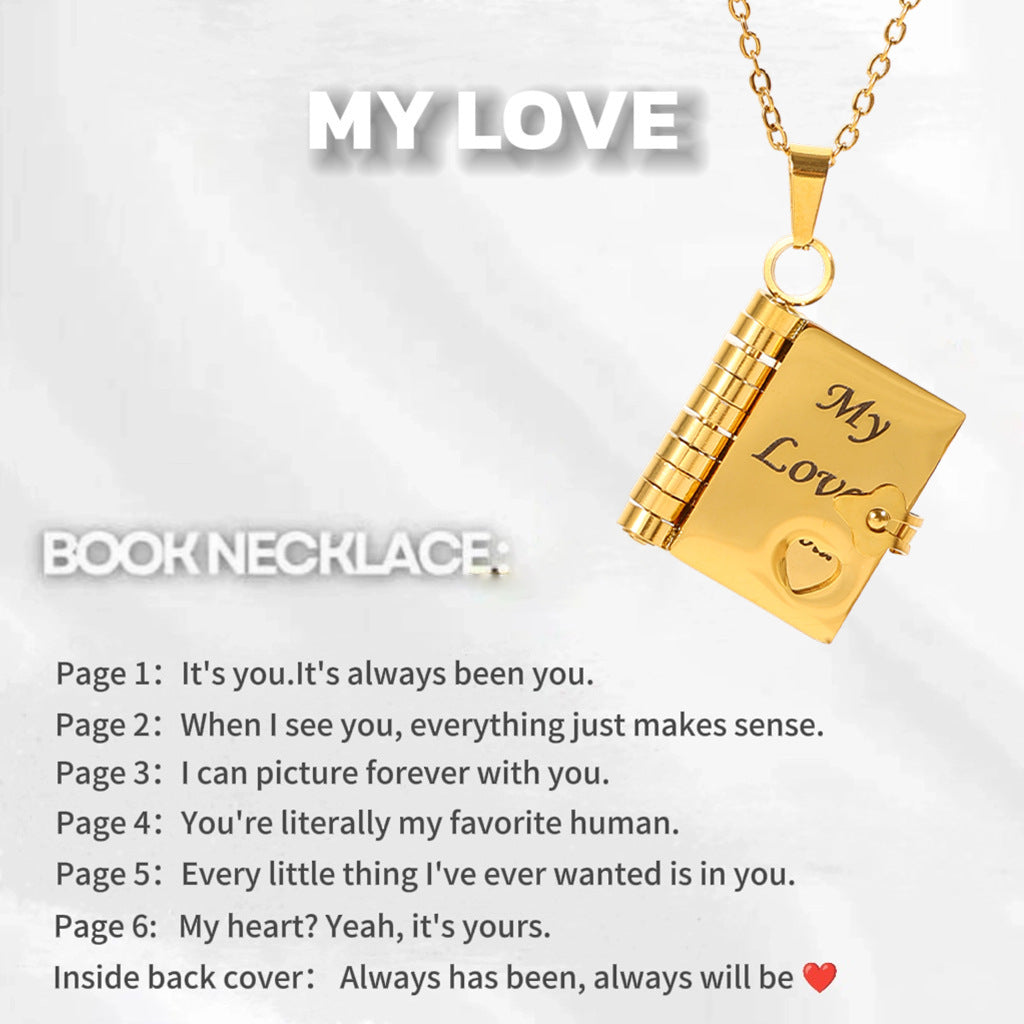 Engravable Heart Necklace — Personalized Titanium Steel Gift