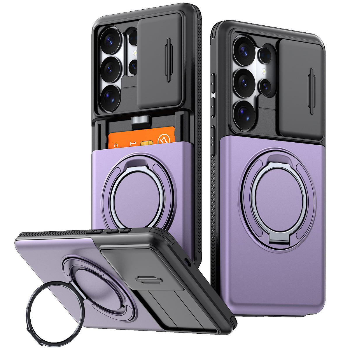 2-in-1 Shockproof Wallet Case for Samsung Galaxy