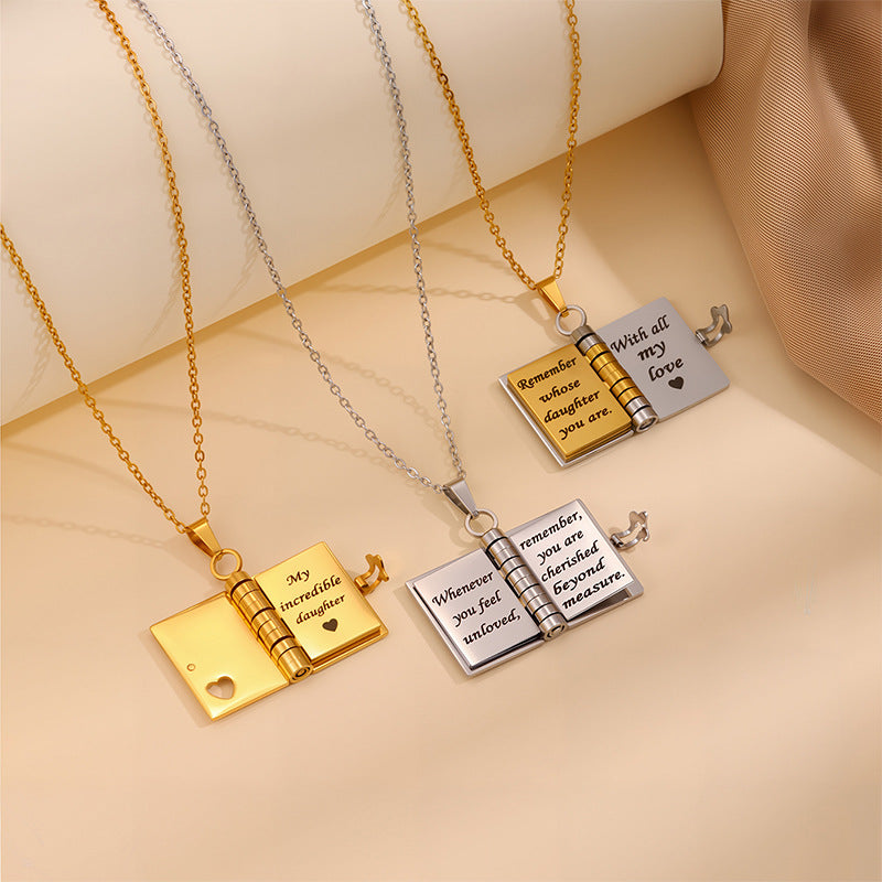 Engravable Heart Necklace — Personalized Titanium Steel Gift