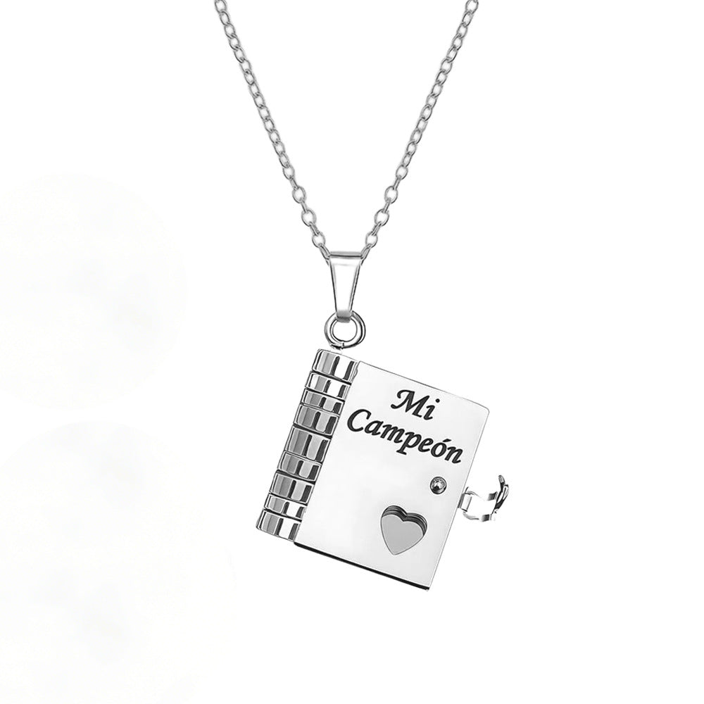 Engravable Heart Necklace — Personalized Titanium Steel Gift