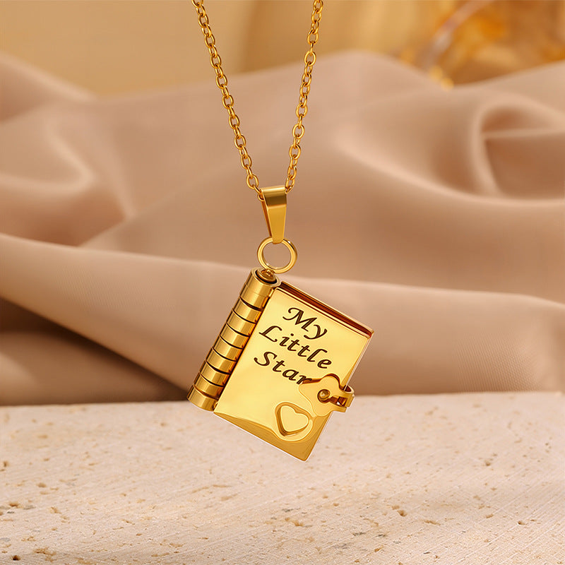 Engravable Heart Necklace — Personalized Titanium Steel Gift