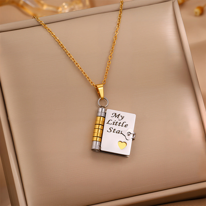 Engravable Heart Necklace — Personalized Titanium Steel Gift