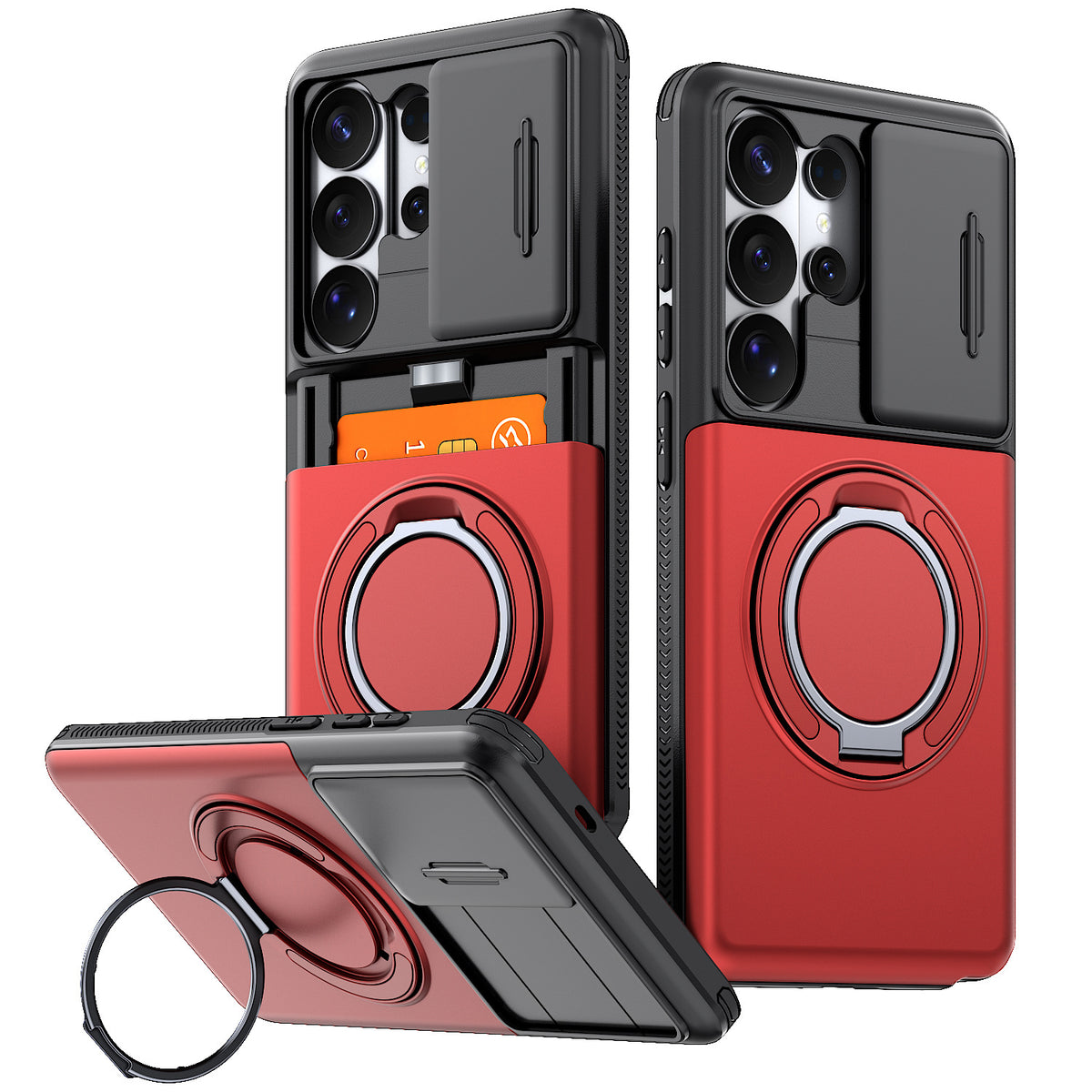 2-in-1 Shockproof Wallet Case for Samsung Galaxy