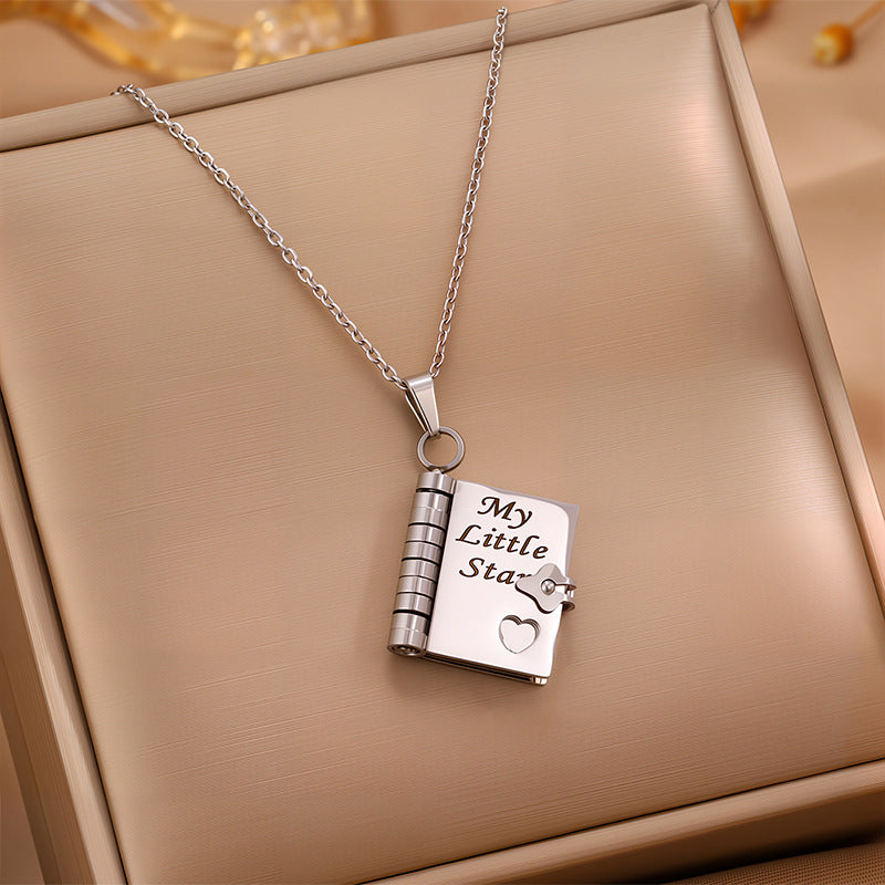 Engravable Heart Necklace — Personalized Titanium Steel Gift