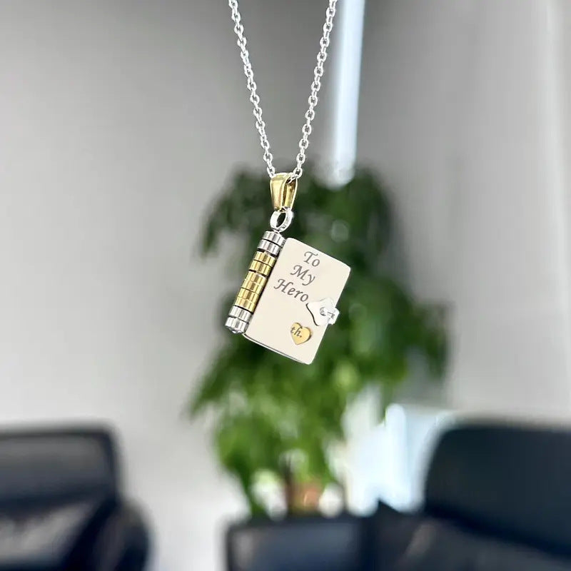 Engravable Heart Necklace — Personalized Titanium Steel Gift
