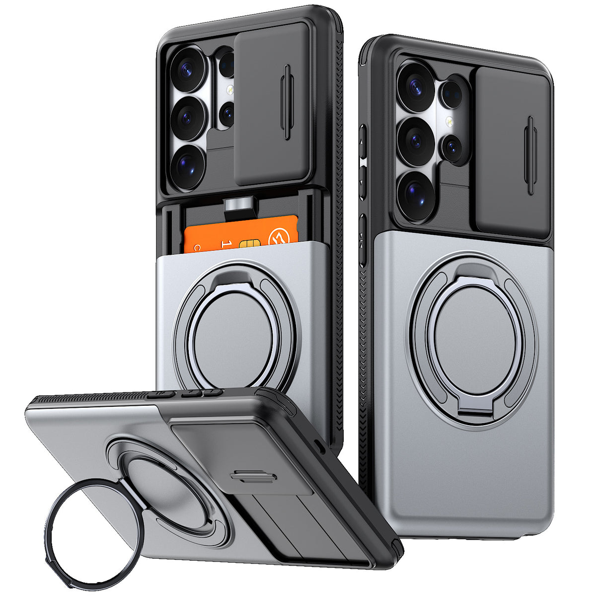 2-in-1 Shockproof Wallet Case for Samsung Galaxy